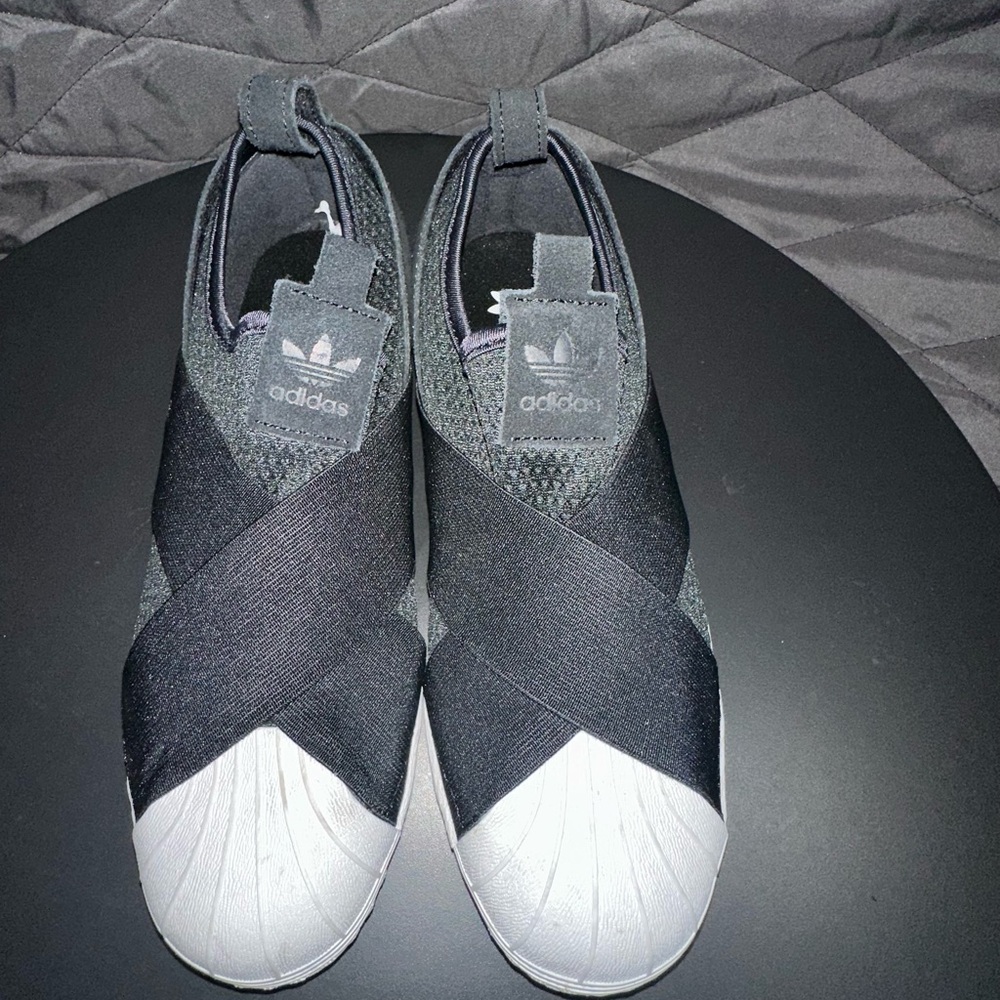Adidas Superstar Slip On Shoes - White and Black - Picture 5 of 7